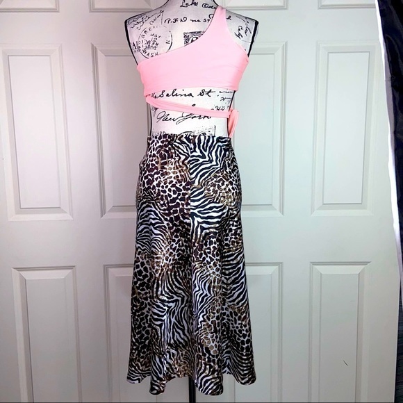 NWT Anne Klein Animal Print Patterned A-Line Skirt - Picture 8 of 12